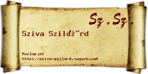 Sziva Szilárd névjegykártya