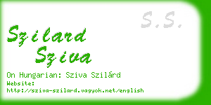szilard sziva business card