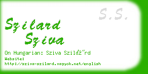 szilard sziva business card